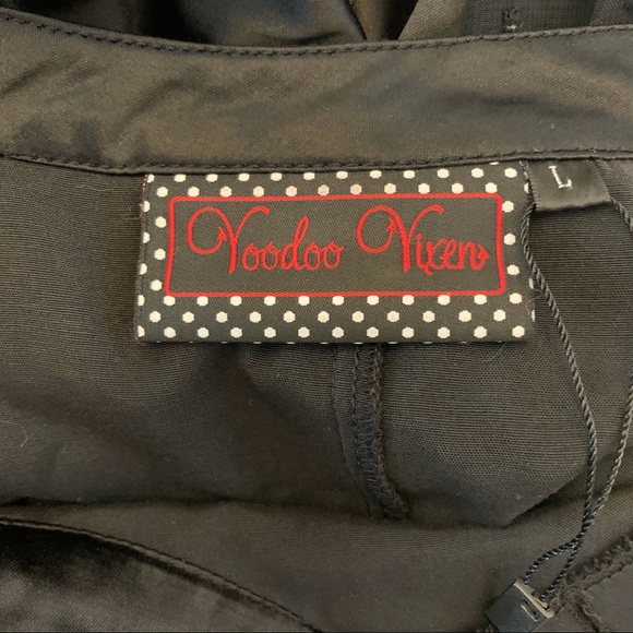 Voodoo Vixen Black AUDREY Retro Dress Large - Picture 11 of 16